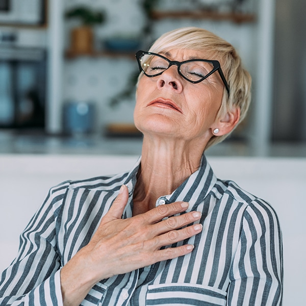 Senior Woman Having Heartache.