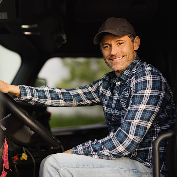 Adult truck driver prioritizing a healthy lifestyle, including colonoscopy screenings at CRMC in Crosby, MN.