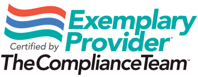 "Exemplary Provider" logo, certified by The Compliance Team.